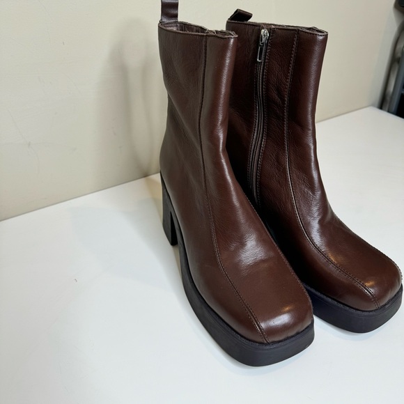 Steve Madden Hope Brown Leather boots size 11 - Picture 2 of 10